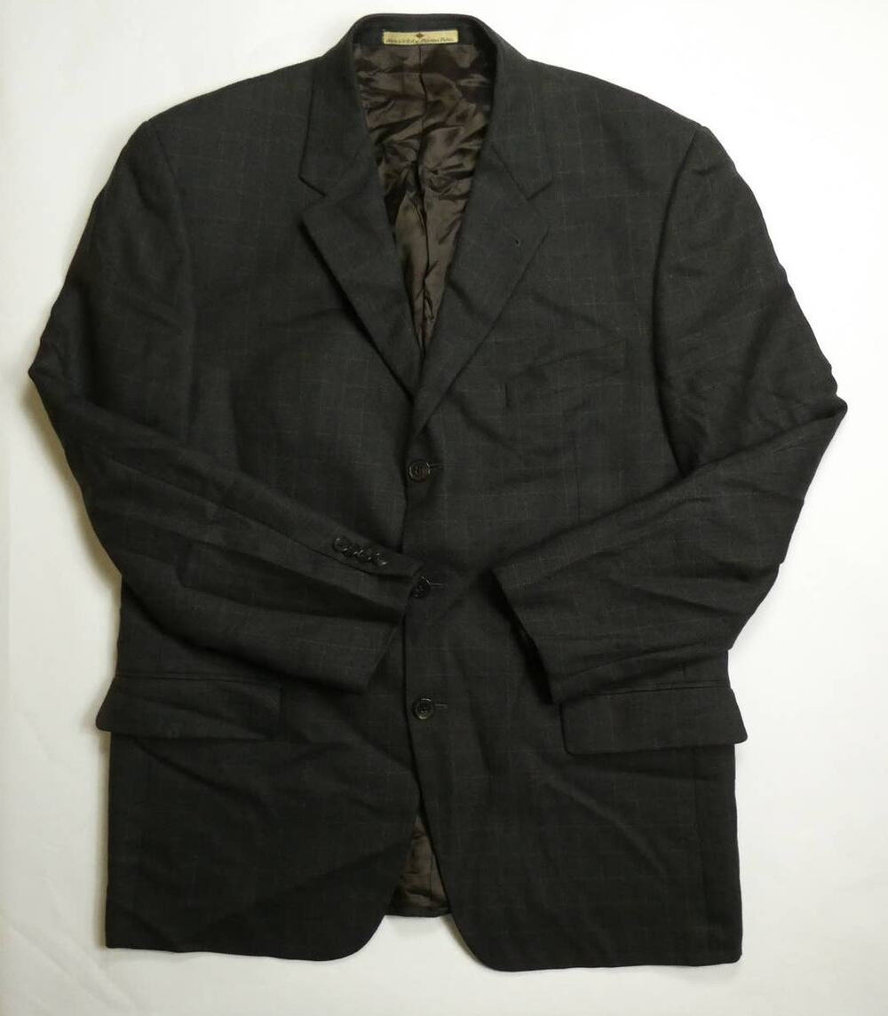 Joseph Abboud sport coat, 42R, dark gray check, 100% wool